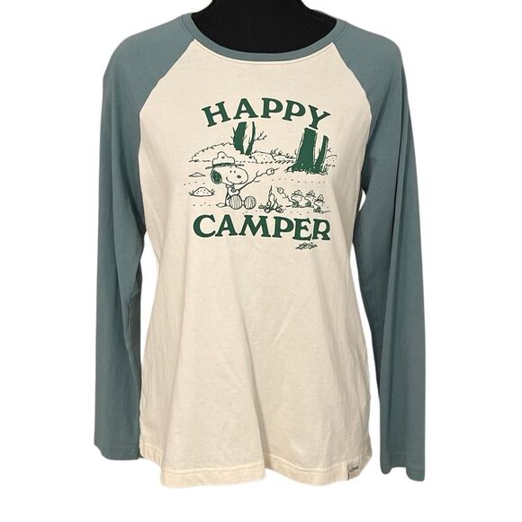 L.L. Bean Snoopy Happy Camper L/S Shirt/top - Picture 1 of 13
